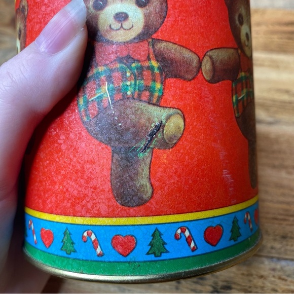 Christmas Teddy Bear Musical Tin Bristol Ware 1985 (Vintage, Collectible, Rare) - Picture 9 of 10